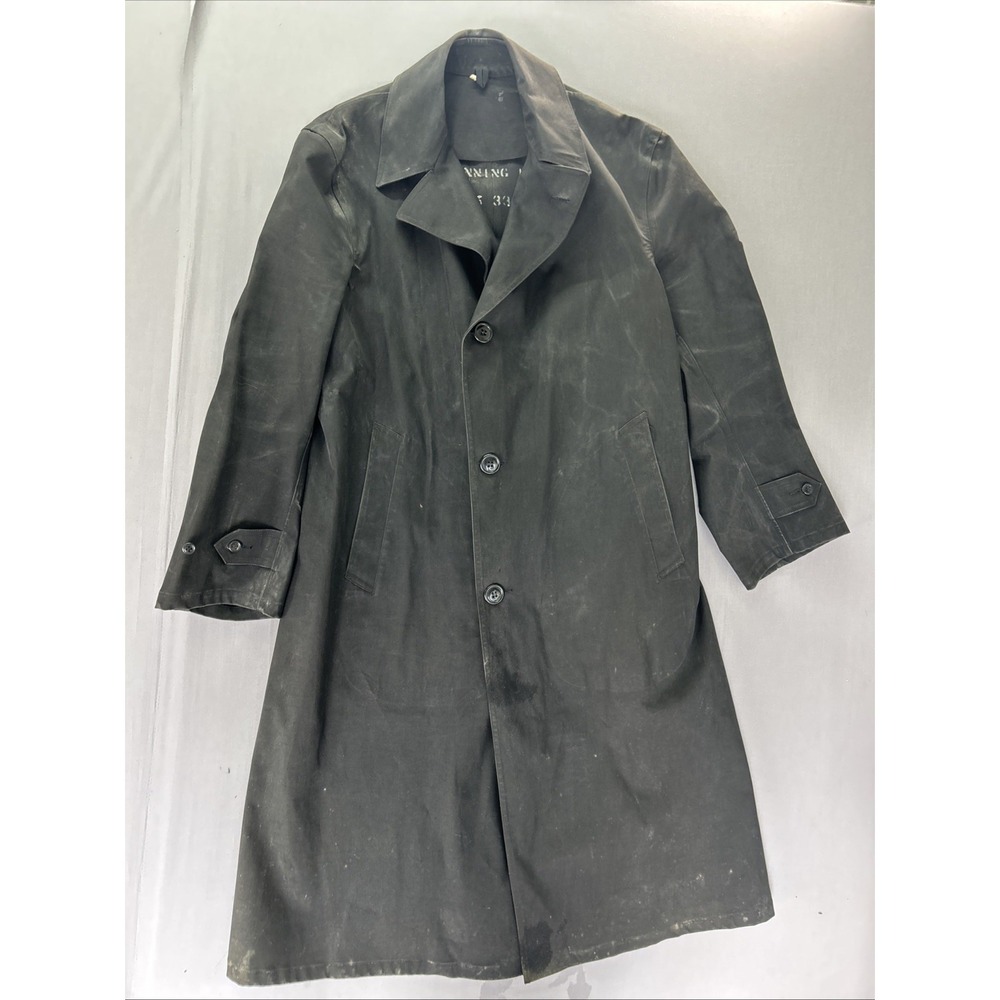 Vintage US Navy Type I All Weather Enlisted Mans Coat Size 40 Named Korean War